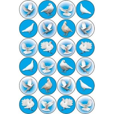 מדבקות יונת שלום 22 מ"מ 4 בשורה <BR> 10 דף