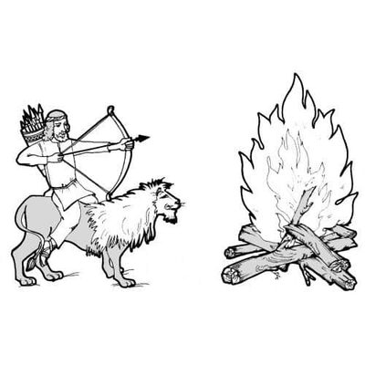 עבודת יצירה סמלי ל"ג בעומר לצביעה ולקישוט 36 יח