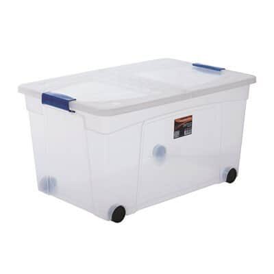 ארגז נע דניאל שקוף 120 ליטר<BR>+גלגלים