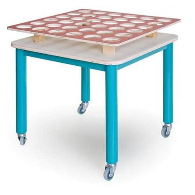 עגלת בקבוקים מעץ