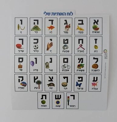 לוח האותיות שלי- עשוי ממפל