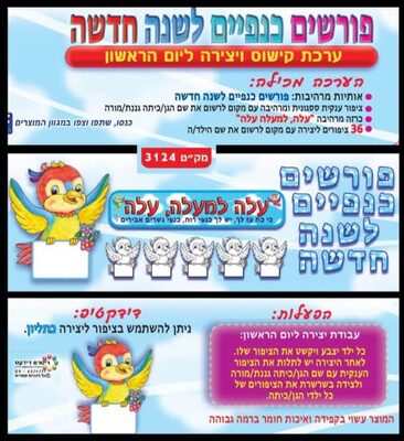 ערכת קישוט+עבודת יצירה<BR>פורשים כנפיים לשנה חדשה